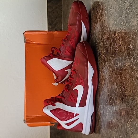 Nike Air Max Hyper Aggressor TB Gym Red White Mens Sneakers 524867-600 Size 14 - Picture 4 of 16